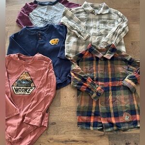Bundle 5 pcs boys Plaid Solid Kids Shirt Set size 12-18 M
Zara Souris Mini